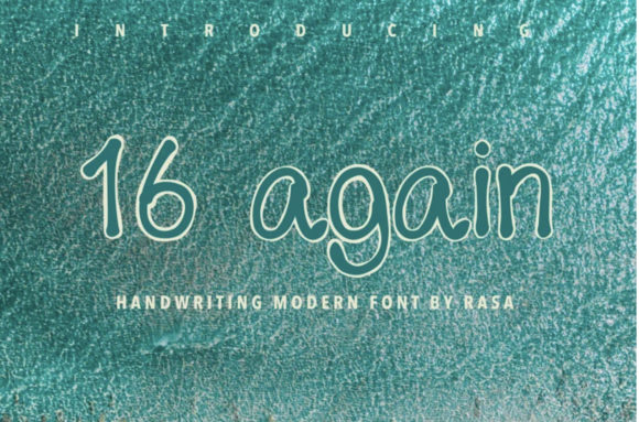 16 Again: A Handwritten Font for Web Design
