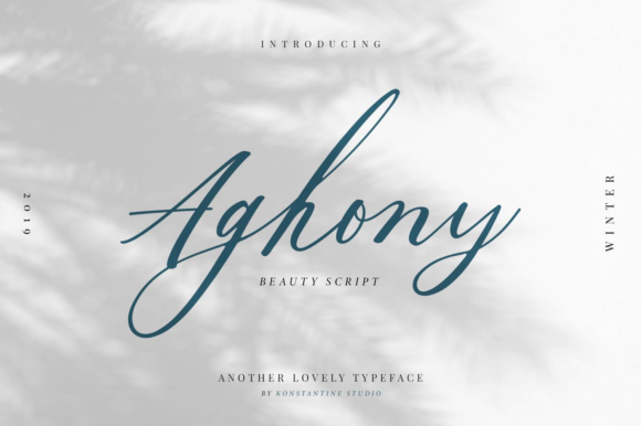 Aghony: A Playful Script Font for Creative Projects