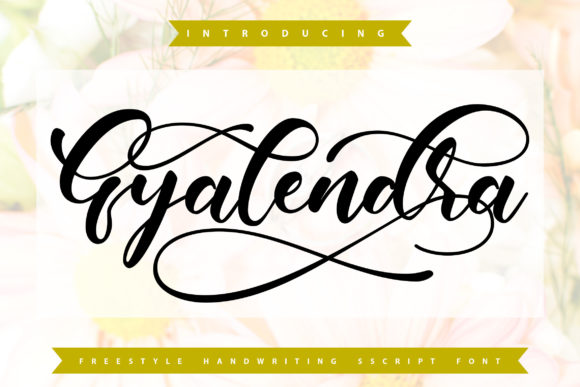 Gyalendra: A Script Typeface for Marketing Magic