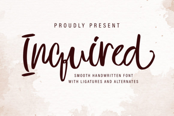 Inquired: A Handwritten Font for Elegant Design