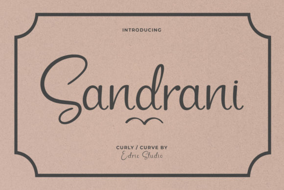 Sandrani: A Curly Script Font
