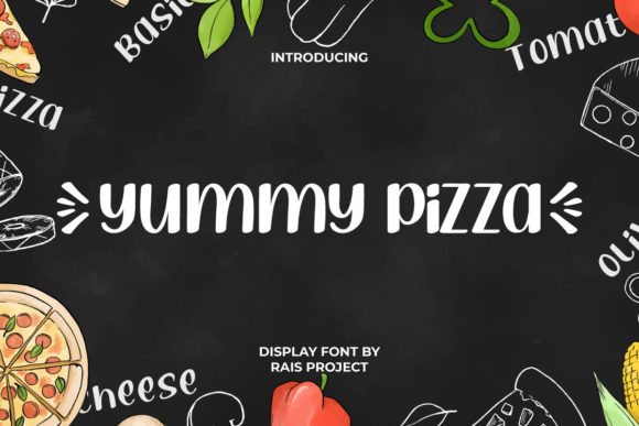 Yummy Pizza Font for Creative Design